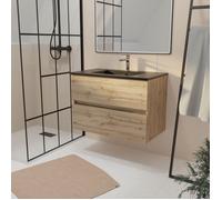 AURLANE Meuble salle de bain 80 cm - TIMBER