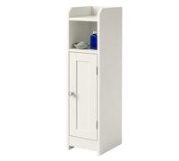 Meuble de salle de bains, petite armoire, meuble de niche étroit blanc MDF