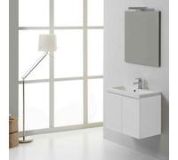 Meuble De Salle De Bains Suspendu Manhattan 60 Cm Bois Blanchi