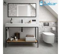 Meuble de salle de bains VINCI 1200 avec vasque Veneto Chêne africain - SALGAR 26430
