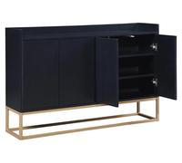 Meuble de salon, design moderne, grand espace de rangement, noir