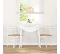 Meuble Déco - Chaises à manger - BMK - Pour cuisine/salon - coussins - Set de 2 - blanc bois massif caoutchouc,40,5x49x84,5 cm luf51