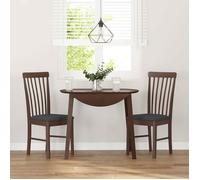 Meuble Déco - Chaises à manger - BMK - Pour cuisine/salon - coussins - Set de 2 - marron bois massif caoutchouc,42,5x48x94 cm luf375