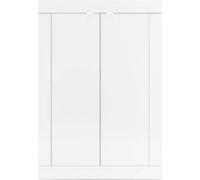 Meuble d'entrée 2 portes 4 étagères Blanc Laqué Weiss - OTELLO - ALTOBUY Blanc G