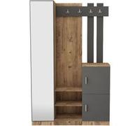 Meuble d'entrée design bois et gris miroir ANKA CONCEPT USINE Bois G
