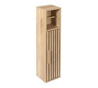 Meuble dérouleur papier toilettes 1 Portes Effet Bois avec Tasseaux - PAJAN