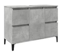 Meuble d'évier gris béton 80x33x60 cm bois d'ingénierie