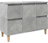 Meuble d'évier gris béton 80x33x60 cm bois d'ingénierie