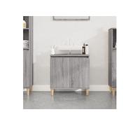 vidaXL Meuble d'évier scandinave Armoire de lavabo 58x33x60 cm Sonoma Gris bois d'ingénierie