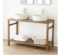 Meuble sous vasque en teck massif 120cm dewi