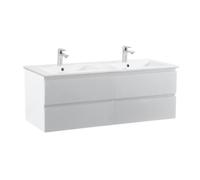 Meuble double vasque SORRENTO suspendu avec plan céramique 120cm