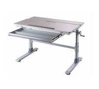 Meuble du bureau, bureau pour enfant réglable en hauteur en bois coloris Blanc - longueur 100 x profondeur 60 x hauteur 56-76 cm