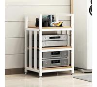 Meuble En Hauteur For Équipement Audio, Meuble Audio HiFi À 4 Niveaux, Rack AV Avec Étagères Réglables, Support For Ampli, Lecteur Vinyle, Récepteur, Console, Salon Et Studio(White,70cm/27.6in)