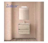 Meuble et vasque de salle de bain Noja 600 Chêne Naturel - SALGAR 106112