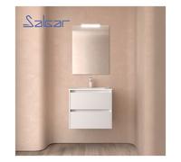 Meuble et vasque de salle de bain Noja 600 WHITE SATIN - SALGAR 106107