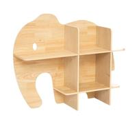 Meuble Etagère de Rangement Éléphant en Bois Beige - Atmosphera