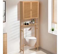 IDMarket - Meuble étagère Dessus WC Placard Bambou BEA