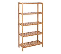 SONGMICS Étagère de Rangement, Meuble à Chaussures à 5 Niveaux, Support pour Plantes, Multifonction, pour Entrée, Salle de Bain, Balcon, Cuisine, 26 x 60 x 130 cm, Naturel BCB35Y