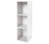 Meuble Étagère - ROBA - Cube de Rangement à 3 Cases - Blanc - Enfant