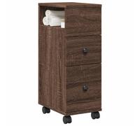 Meuble Étroit de Salle de Bain à Roulettes Armoire de Rangement Toilette vidaXL