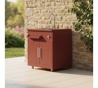 Meuble évier 2 portes pour cuisine extérieure brique - Oviala Memphis