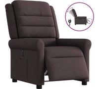 Meuble Fauteuil Relax Electrique Tissu Marron Foncé - Fauteuil TV & Relax 3303299