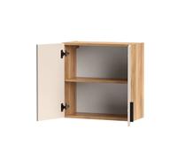 Meuble haut à 2 portes Armoire auxiliaire avec poignées noires