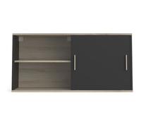 Meuble haut coloris chêne kronberg / noir - longueur 120 x profondeur 39 x hauteur 60 cm