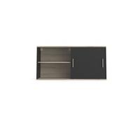 Meuble haut coloris chêne kronberg / noir - longueur 120 x profondeur 39 x hauteur 60 cm