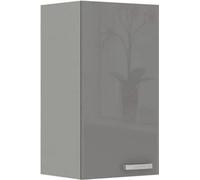 Meuble haut de cuisine 40 cm RONG - gris / gris brillant