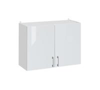 Meuble haut de cuisine Eco Blanc Brillant 2 portes L 60 cm - Cuisineandcie