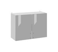 Meuble haut de cuisine Eco Gris Brillant 2 portes L 80 cm - Cuisineandcie