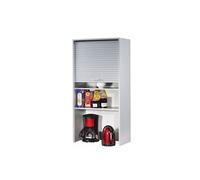 SIMMOB Meuble Haut de Cuisine Imitation Alu 3 Etagères 60 x 123,6 x 35 cm