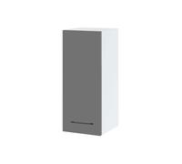 Meuble haut de cuisine Lovia Gris Mat 1 porte L 30 cm - Cuisineandcie