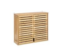 Meuble haut de salle de bain en bambou naturel - L.58.5 x P.20 x H.51.5 cm --