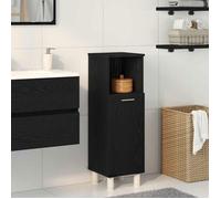 Meuble haut de salle de bain suspendu VidaXL chêne noir 30 x 30 x 95 cm