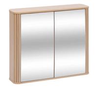 Meuble Haut Double Miroir "Liora" 80cm Naturel