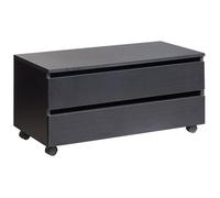 Meuble haut TERESINA avec roues 80 cm Noir