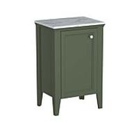 Meuble haut VitrA Valarte 65810 53,5 x 39,5 x 83 cm, ouverture à gauche, sur pied, corps laqué vert vintage