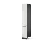 Meuble haute de cuisine Fame-Line, 30cm, Blanc Haute brillance/Anthracite, Vicco 36472