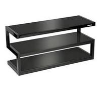 NorStone Esse noir satiné et verres noirs - Meubles TV