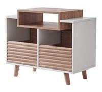 Meuble hi-fi - - Oslo 800 Blanc et Chêne