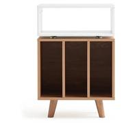 Meuble hi-fi Norstone Stockholm 700, noir satiné / noyer