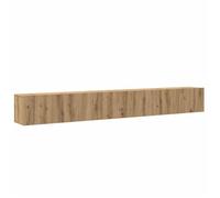 Meuble Hifi Complet/ Ensemble de meuble TV mural 3 pcs - Compartiments - chêne artisanal armoire multimédia Aspect Elegant* 4670849