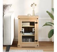 Meuble HiFi en bois de pin - vidaXL - 60x50x82 cm - Bois de pin massif - Finition cire de miel - 3 compartiments
