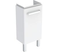 Meuble l.-mains Geberit Renova Compact porte+pieds 34.8x75.4-76.9x25.2cm blc - GEBERIT 009926CBLBB