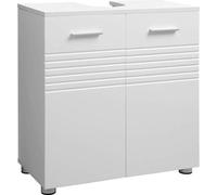 Meuble lavabo blanc avec 2 portes