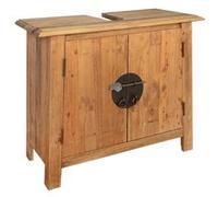 Meuble lavabo de salle de bains pin massif 70x32x63 cm Bois naturel (pin massif) G
