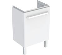 Meuble lavabo Geberit Renova Compact porte+pieds 50x75.4-76.9x25.2cm blc - GEBERIT 009930CBLBB