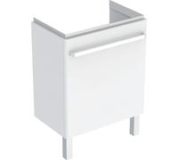 Meuble lavabo Geberit Renova Compact porte+pieds 55x75.4-76.9x25.2cm blc - GEBERIT 009931CBLBB